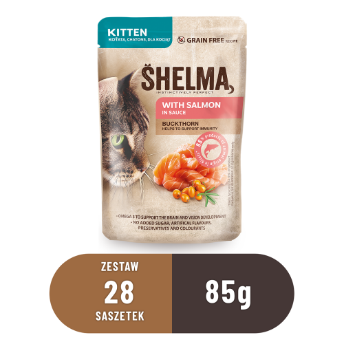 11-SHELMA saszetka - pełnoporcjowa bezzbożowa karma dla kociąt. Bogata w łososia, z rokitnikiem 28x85g.png
